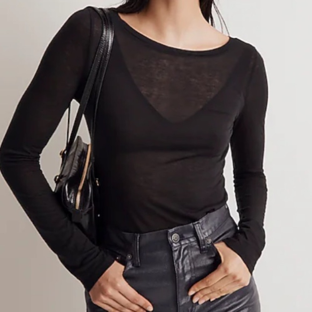 {madewell} fitted long sleeve - black